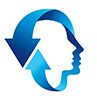 Une tête avec une flèche bleue qui réfléchit et explore, comme nous le faisons au sein du Cabinet d'accompagnement en Psychologie, Thérapie de couple, Sexothérapie, à Paris 7.